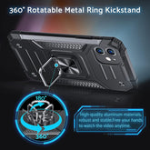iPhone 11 Case Military Grade Shockproof Protective Phone Case Cover w/ Ring Sta - FIXgenie